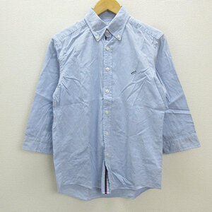 a■ユナイテッドアローズ/GREEN LABEL RELAXING 長袖BDシャツ/ワイシャツ【M】水色/MENS/128【中古】