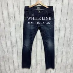 美品！WHITE LINE デニムパンツ！日本製！雰囲気◎