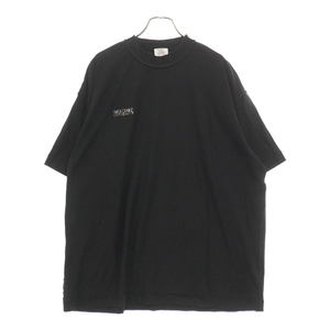 ヴェトモン 22SS ALL BLACK INSIDE OUT T-SHIRT オールブラックインサイドアウト半袖Tシャツ 半袖カットソー ブラック UA53TR360B