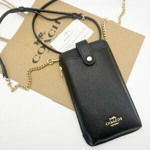 【COACH☆新品】ノース／サウス フォーン クロスボディ☆ブラック☆