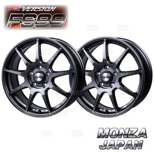 MONZA モンツァ R-VERSION FS99 (2本セット) 7.0J x 17 インセット+45 PCD100 4穴 チタンガンメタ (FS99-701745-TG-2S