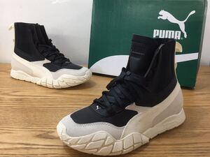 D4J033◆新古品◆ プーマ PUMA カイロンミッドWS ウィメンズ フェイクレザー ブラック スニーカー 22.5cm 382753 02