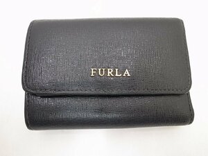 【FURLA】フルラ コンパクト ジップ３つ折り ミニ 財布 黒