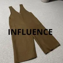 INFLUENCE❣️ブラウン サロペット ワイドパンツ