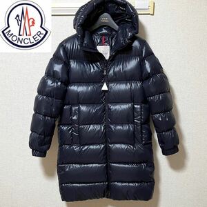 1円 新品未使用 MONCLER モンクレール BERRY ベリー キッズ用 152cm 12 S ダークネイビー ロングダウンジャケット ダウンコート フード付き