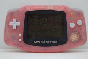 動作品 GBA ゲームボーイアドバンス 本体 ミルキーピンク クリアカラー AGB-001 ニンテンドー 任天堂 Nintendo ゲーム RO-376KT/507