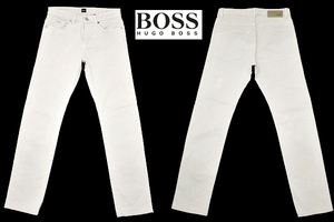 K-4718★BOSS HUGO BOSS ボス ヒューゴボス★正規品 グレーカラー ツイル地 ストレッチ素材 スリムストレート パンツ ジーンズ US：29/34