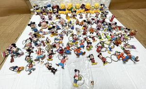 希少 未使用 多数 ディズニー キャラクター キーホルダー ミッキー ミニー ドナルド プーさん 等 お宝 コレクター 大量 まとめて 91点 U9