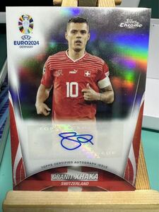 20. 2024 Topps Chrome UEFA Euro Granit Xhaka Auto 直筆サインカード グラニト・ジャカ