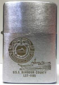 76’レギュラー ZIPPO USS BARBOUR COUNTY　LST-1195 MILITARY 良品