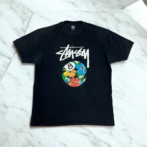 送料無料 古着 メキシコ製 STUSSY T SHIRTS BLACK ストゥーシー Tシャツ 半袖 【Vintage】