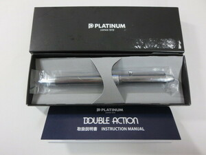 ★PLATINUM DOUBLE ACTION★　ダブルアクション ボールペン　黒・赤 シャープペンシル ガンメタル 3機能 