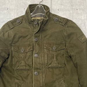 アバクロンビー＆フィッチ ELK LAKE JACKET ミニタリージャケット 　　裏地 キルティングネルシャツ素材 TALON タロンジッパー YL928