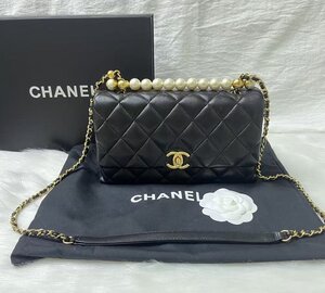 極美品 シャネル CHANEL 羊革 チェーンショルダーバッグ