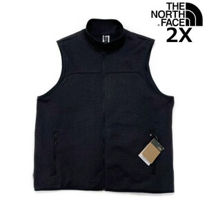 1円～!売切!【正規新品】THE NORTH FACE FRONT RANGE FLEECE VEST フリース ベスト フルジップ US限定 刺繍 大きいサイズ(2X)黒181024-37