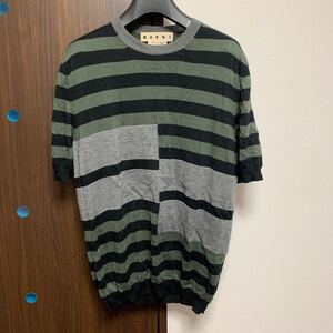 MARNI マルニ　ニット　Ｔシャツ クルーネック ボーダー