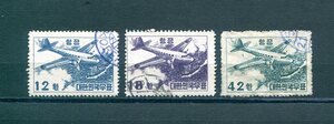 8220◇韓国　1953年　飛行機・航空　3種完　済