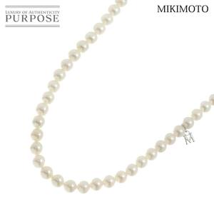 ミキモト MIKIMOTO アコヤ真珠 5.8-3.9mm ネックレス 43cm SV シルバー パール Akoya Pearl Necklace 90227693