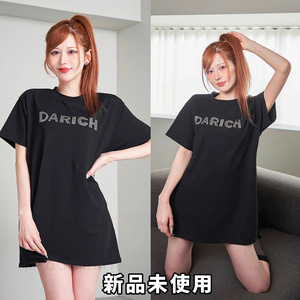 ダーリッチ ロゴビッグTシャツ ミニワンピース ブラック darich しゃるのクローゼット