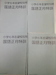 サピックス ＳＡＰＩＸ＊正月特訓＊６年 小６・国語／全４回 完全版＊志望校別特訓・麻布 難関＊２０１８年