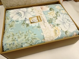 g_t F070 ☆ニッケ NIKKE 羽毛肌ふとん サイズ150×200cm 中綿スモールフェザー50％ ダウン50％ 花柄 シングル 寝具 【未使用保管品】