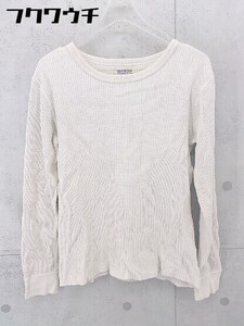 ◇ BEAMS BOY ビームスボーイ ワッフル 長袖 Tシャツ カットソー ベージュ系 レディース