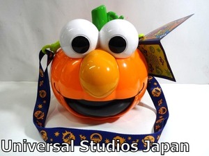 X4G075◆美品タグ付き◆ USJ セサミストリート エルモ ハロウィン カボチャ お菓子入れ キャンディボックス キャンディ バケツ