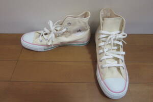 CONVERSE×earth music&ecology コンバース×アースミュージック＆エコロジー 1C1402 HI ハイカットスニーカー アイボリー 24.5㎝ O2404C