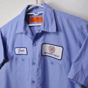 古着●レッドキャップ 半袖ワーカーシャツ ジム コールマン キャデラック L xwp