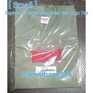 【Sサイズ】 新品・未使用 Supreme Ralph Steadman Box Logo Tee Light Olive シュプリーム ラルフ ステッドマン ボックスロゴ Tシャツ 