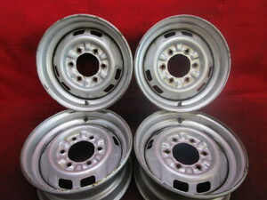 スチール ホイール 4本 日産純正 14.5×6.00J 6穴 PCD 139.7 +30 ハブ径 100 E24　キャラバン アトラス 等◆3056H-N1