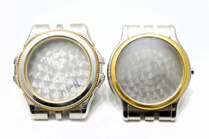 SEIKO CREDOR 18KT BEZEL　　9581-6040 9571-6020　　セイコー クレドール 18金 ベゼル ケースのみ 2点 まとめて