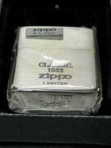 zippo 底面斜体 ロゴ 4面 ブラック シルバー 筆記体 年代物 1988年製 BLACK CLASSIC 1932 特殊加工品 希少刻印 デットストック ケース