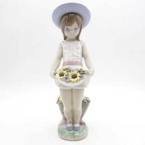 【中古】リヤドロ LLADRO フィギュリン スカートに花いっぱい 60周年 スペシャルバージョン