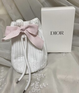 Dior ディオール ☆ノベルティ☆ストリング ポーチ ☆ホワイト