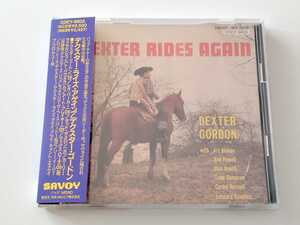 デクスター・ゴードン Dexter Gordon / Dexter Rides Again 帯付CD SAVOY/日本コロムビア COCY9802 92年日本リマスタリング盤,バップテナー