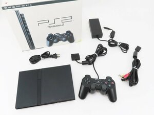 ○【SONY ソニー】PS2本体 SCPH-70000 チャコールブラック