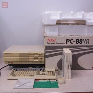 1円〜 NEC PC-88VA 本体 + TYPE B キーボード・FD・マウス・箱説付 通電OK 日本電気 ジャンク パーツ取りにどうぞ【EA