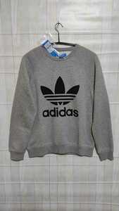 新品未使用　adidas アディダスオリジナル　クルートレーナー グレー トレフォイル ADIDAS ORIGINALS TREFOIL CREW BK5866mkw.tokyo1390