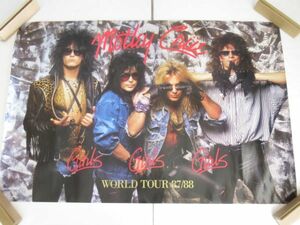 Y 16-7 当時物 希少 ポスター モトリークルー ワールドツアー 87/88 Motley Crue WORLD TOUR 寸法91.5×61.0cm プロモーションポスター