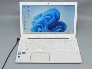 TOSHIBA T554/E56KW中古ノートパソコンPC office-Win11Home15.6型大画面[i5第4世代-8G-新品SSD256G/カメラ内蔵/HDMI/DVDRW/マウス/テンキー