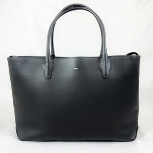 ＜極美品!!＞■FARO ファーロ Cartello Tote Large トートバッグ ビジネス 普段使い エレガント お洒落 イタリア製 ブラック 管:2411074