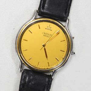 1円 可動品 腕時計 セイコー SEIKO クレドール 8J81-6B00 クォーツ メンズ SS 18KT 同梱不可