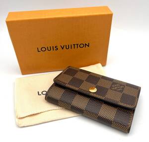 【美品】ルイヴィトン LOUIS VUITTON ダミエ ミュルティクレ6 キーケース6連 N62630　イニシャル入り　箱