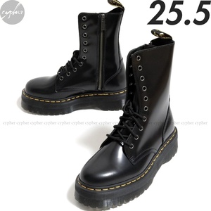 UK6.5 25.5cm 新品 Dr.Martens JADON HI ジップ レザー ブーツ ブラック ドクターマーチン ジェイドン ハイ 黒 サイド 厚底 25565001 10