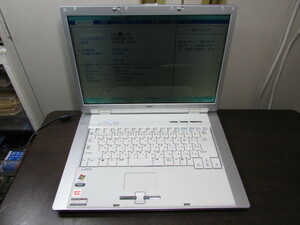 【YNT0404】★NEC PC-LL550GD AMD Sempron 1600MHz/512M/80G/DVD-MULTI/15.4/1280x800/LAN/画面横線あり、BIOS確認のみ★JUNK