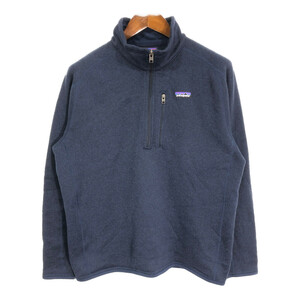 patagonia パタゴニア ハーフジップ ベターセーター フリースジャケット アウトドア ネイビー (メンズ L) 中古 古着 S5195