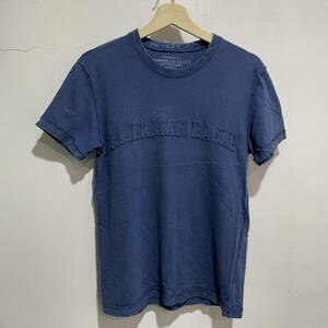 送料無料☆AmericanEagle☆ビンテージ加工Tシャツ☆ロゴ☆S☆ｚ20☆c