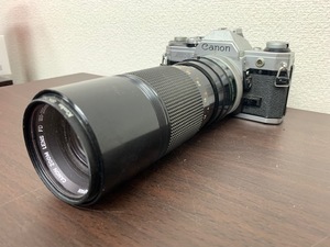 ★売切り★　Canon キャノン 一眼レフ フィルムカメラ AE-1 動作未確認 ブラック FD 100-200mm 1:5.6 S.C. レンズ付 カメラ