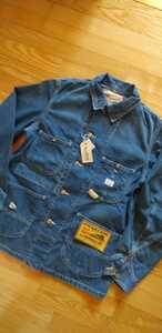 送料込★東洋　SUGAR　CANE　シュガーケーン　SC14371H 11oz BLUE DENIM WORK COAT AGED MODEL カバーオールジャケット　40